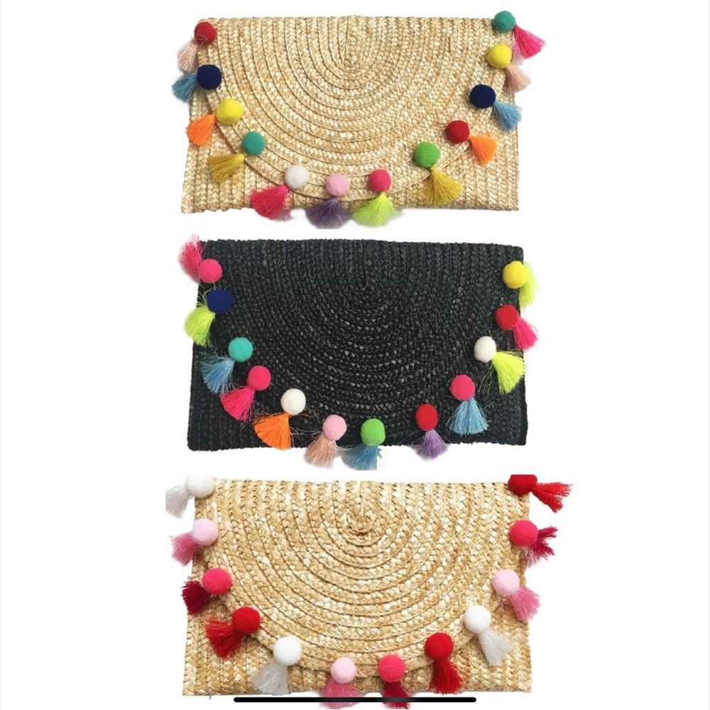 (REDUCED) PINK POM POM CLUTCH - Picture 2 of 8
